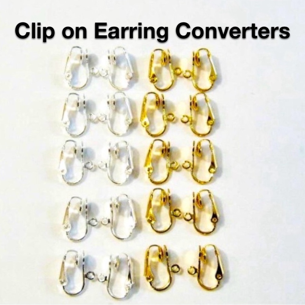 Change Pierced Earrings to DIY comfortable padded Clip On Gold Silver Converters